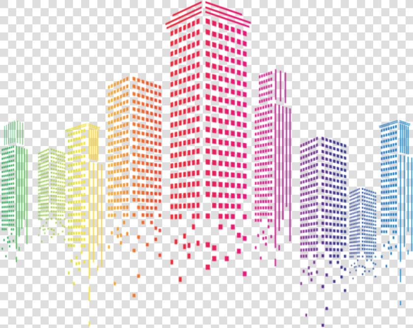 Download Multlored Buildings Decor Clipart Png Photo   Burbank  Transparent PngTransparent PNG