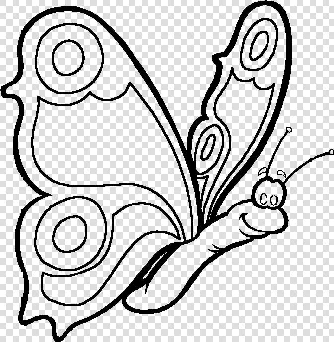 Cartoon Butterfly Image   Cartoon Butterfly Clipart Black And White  HD Png DownloadTransparent PNG