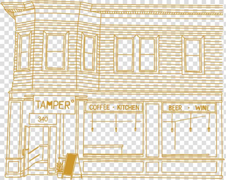 Tamper Cafe   Storefront Illustration  HD Png DownloadTransparent PNG