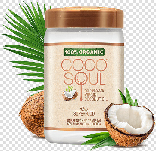 Organic Virgin Coconut Oil   Coco Soul Coconut Oil  HD Png DownloadTransparent PNG
