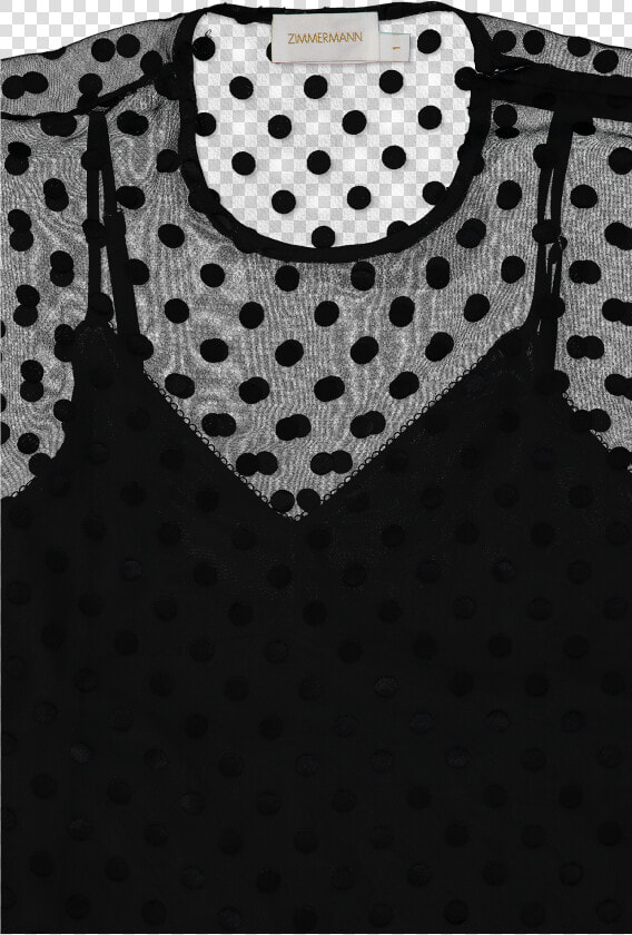 Pleated Tier Smock Dress Black   Polka Dot  HD Png DownloadTransparent PNG
