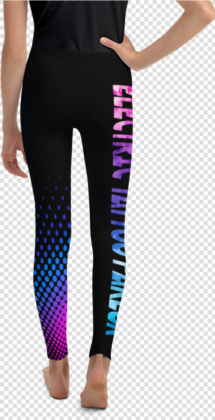 80slegsfinal Mockup Back Girls barefoot White   Tween Leggings  HD Png DownloadTransparent PNG