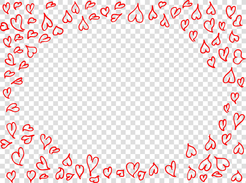 Heart Doodle Frame 3 1   Red Hearts Frame Transparent Background  HD Png DownloadTransparent PNG