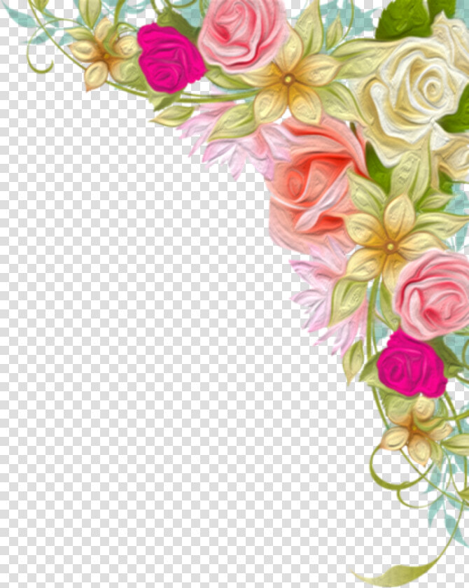  ftestickers  flowers  corner  border  springcolors   Flowers Corner Border Png  Transparent PngTransparent PNG