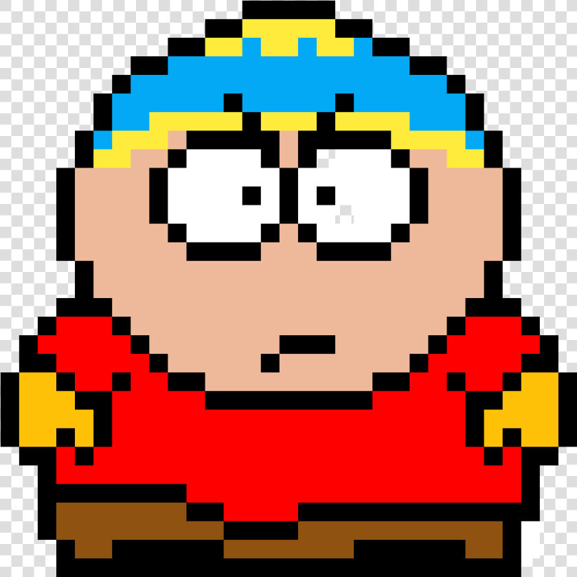 Cartman South Park Minecraft   Png Download   Grid Minecraft Pixel Art  Transparent PngTransparent PNG