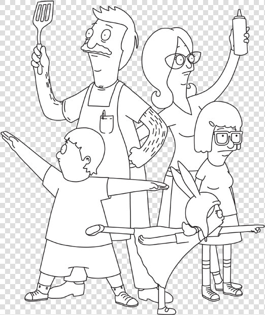 Bobs Burgers Coloring Pages   Cartoon  HD Png DownloadTransparent PNG