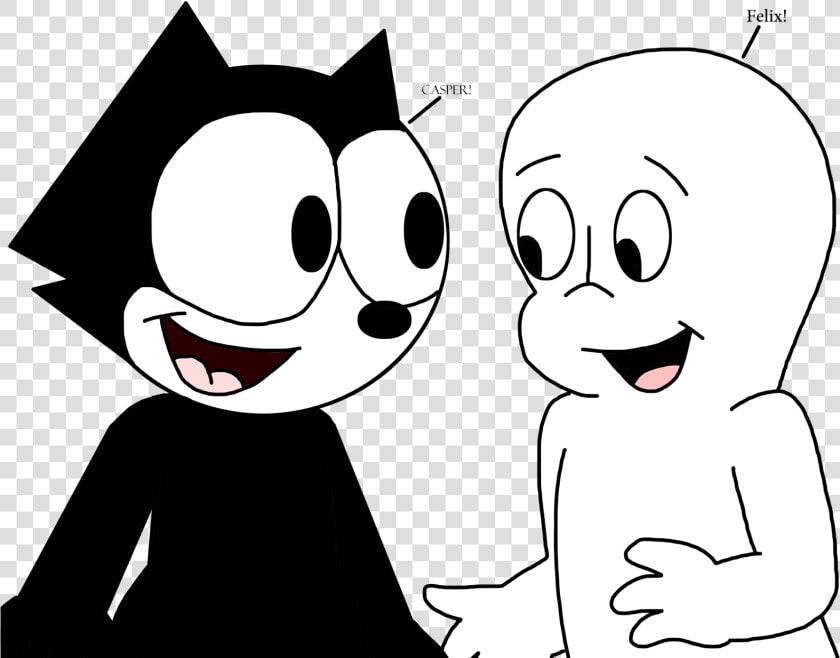 Casper Drawing Iphone   Felix The Cat And Casper  HD Png DownloadTransparent PNG