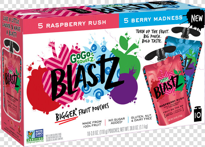 Gogo Squeez Blastz Fruit Variety Pouches  HD Png DownloadTransparent PNG
