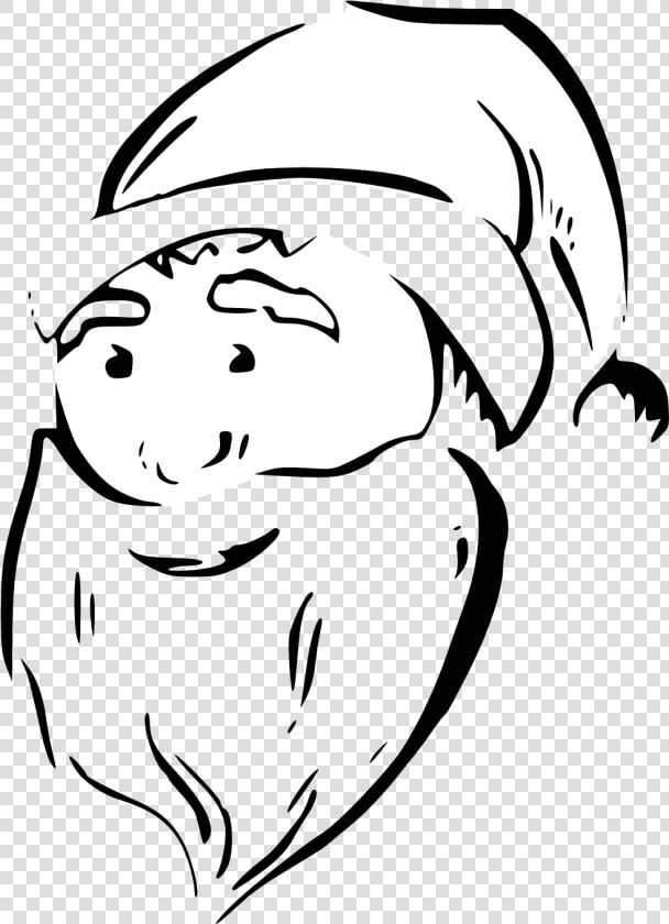 Zeimusu Santa Face Black White Line Art Tattoo Tatoo   Santa Face  HD Png DownloadTransparent PNG