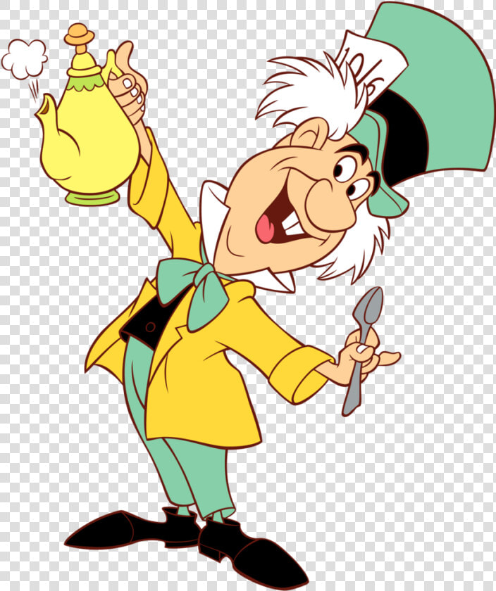 White Rabbit Mad Hatter Alice In Wonderland Characters   Cartoon Alice In Wonderland Mad Hatter  HD Png DownloadTransparent PNG