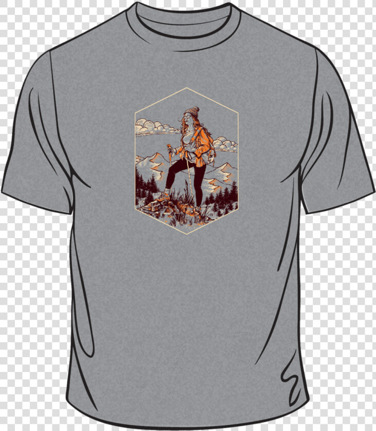 Hiker Gal   Active Shirt  HD Png DownloadTransparent PNG