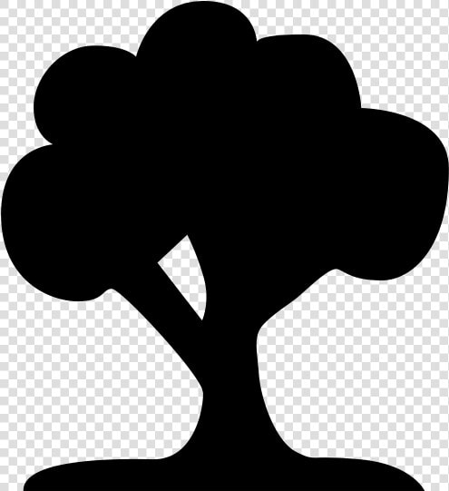 Silhouette Clipart Cloud   Simbolo De Arbol  HD Png DownloadTransparent PNG