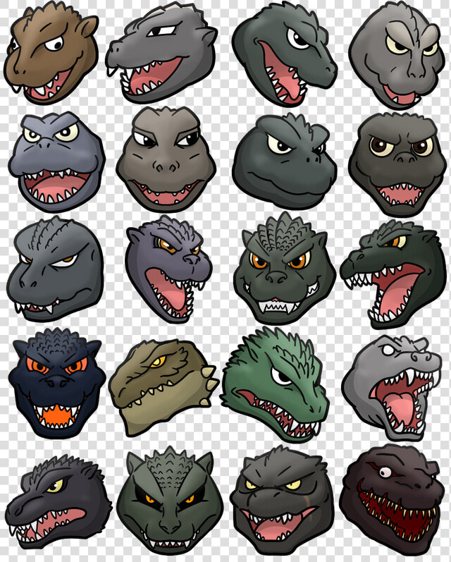 Transparent Kong Skull Island Png   Different Faces Of Godzilla  Png DownloadTransparent PNG