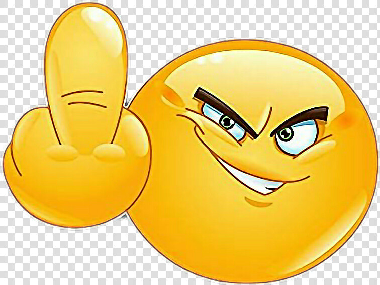  fuck Emoji   Middle Finger Emoticon  HD Png DownloadTransparent PNG