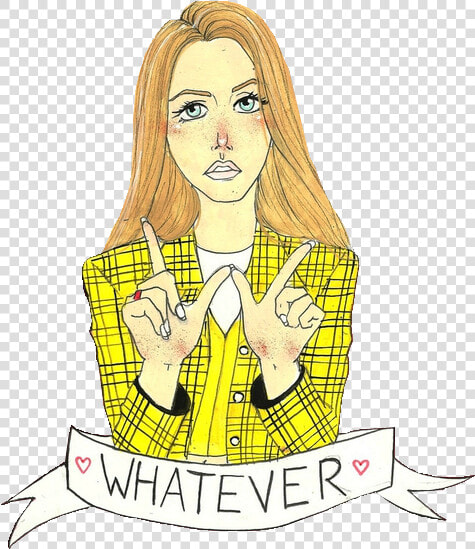 Clueless  Whatever  And As If Image   Clueless Cher Art  HD Png DownloadTransparent PNG