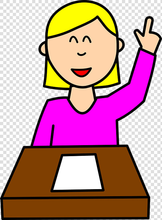 School Girl Cartoon 22  Buy Clip Art   Someone Asking A Question  HD Png DownloadTransparent PNG