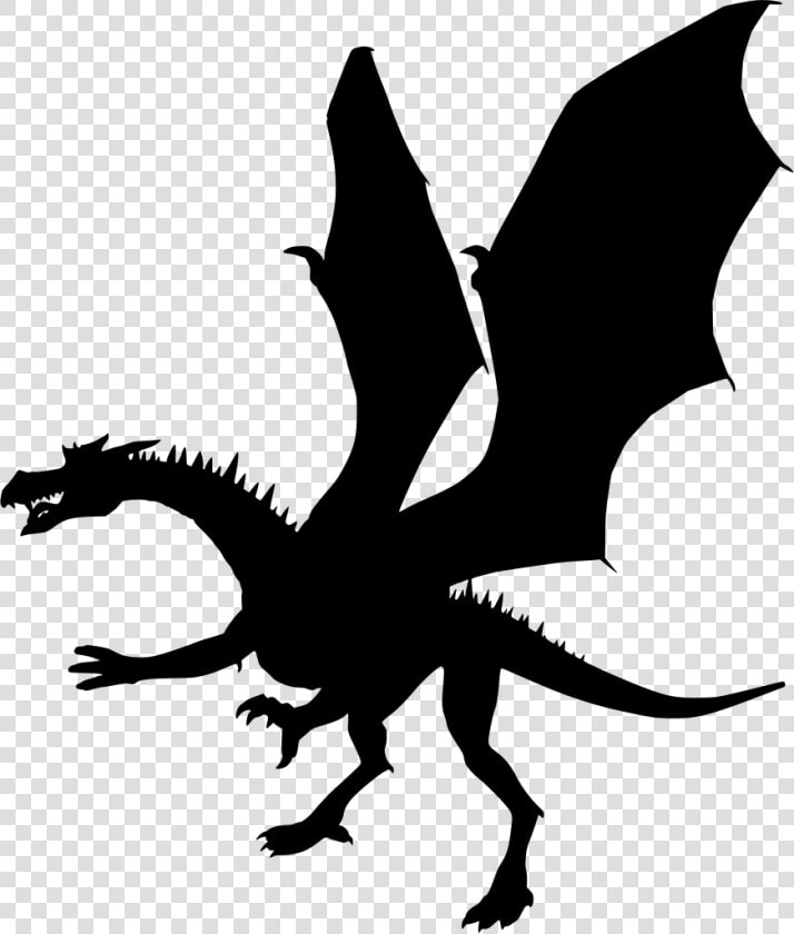 Fire Breathing Dragon Silhouette   Png Download   Dragon Clipart  Transparent PngTransparent PNG