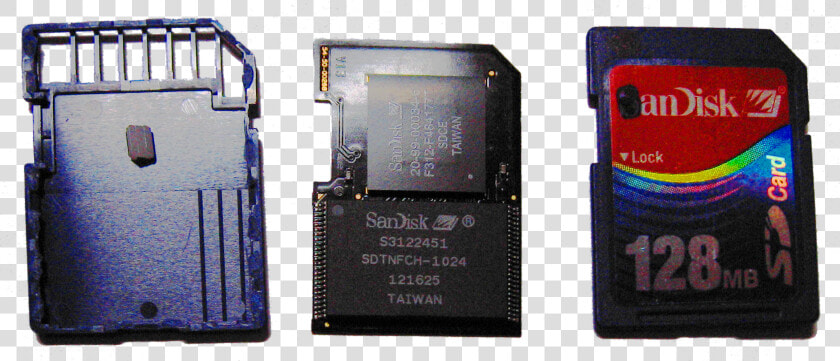Sandisk 128mb Sd Card Insides   128mb Sd  HD Png DownloadTransparent PNG
