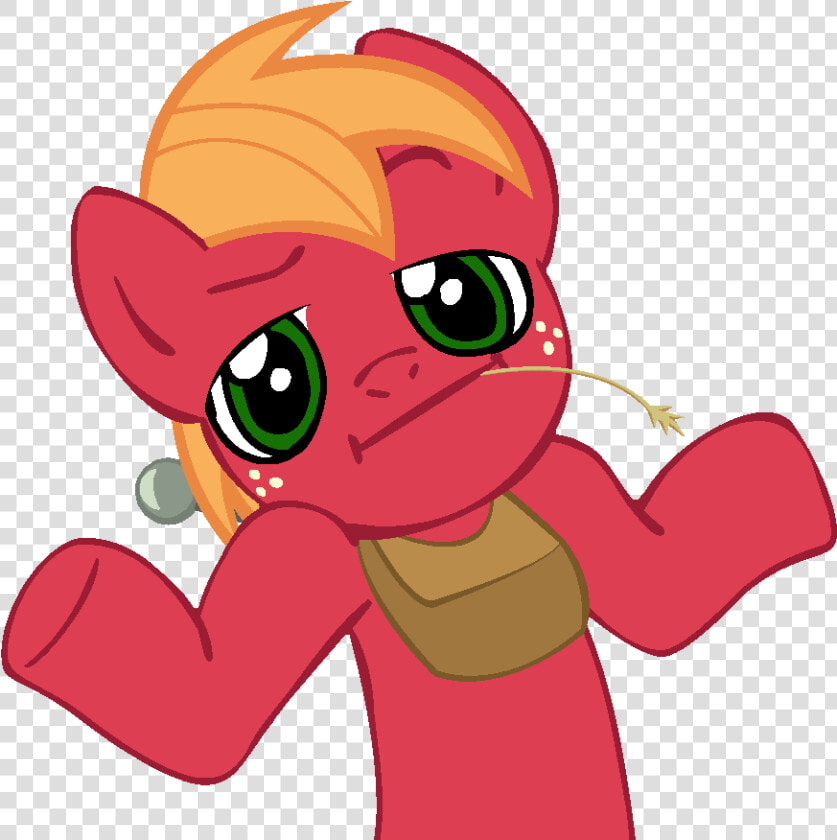 Shrugpony Big Mac By Moongazeponies d3cv   Shrug Pony  HD Png DownloadTransparent PNG