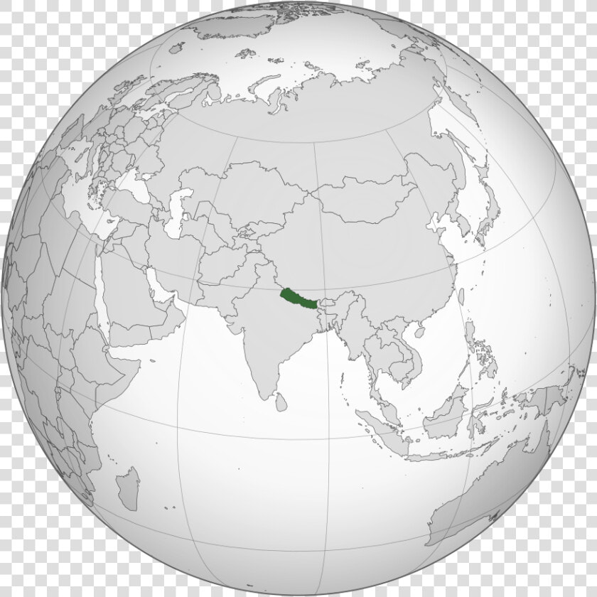 Location Of Nepal   Siberian Crane Migration Map  HD Png DownloadTransparent PNG
