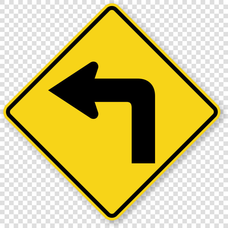 Road Signs Left Turn  HD Png DownloadTransparent PNG