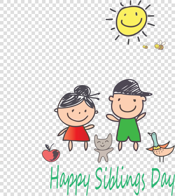 Transparent Siblings Day Cartoon Text Happy For Happy   小朋友 卡通  HD Png DownloadTransparent PNG