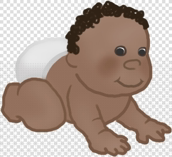 Crawling Baby Clipart With Curls   Tiny Baby Clipart  HD Png DownloadTransparent PNG