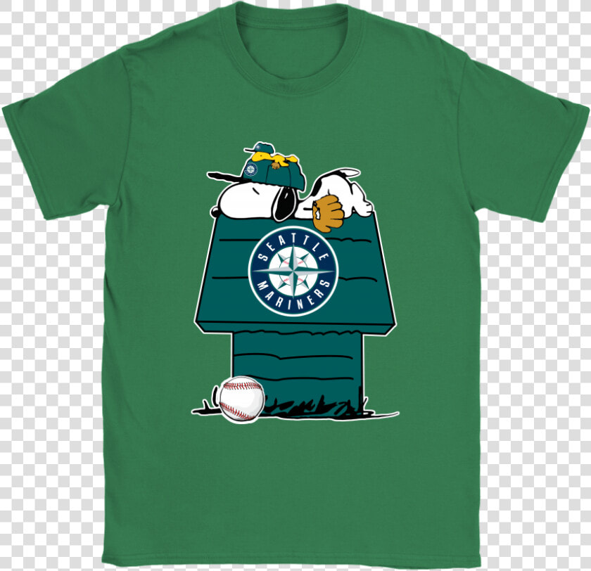Seattle Mariners Snoopy And Woodstock Resting Together   Shirt  HD Png DownloadTransparent PNG