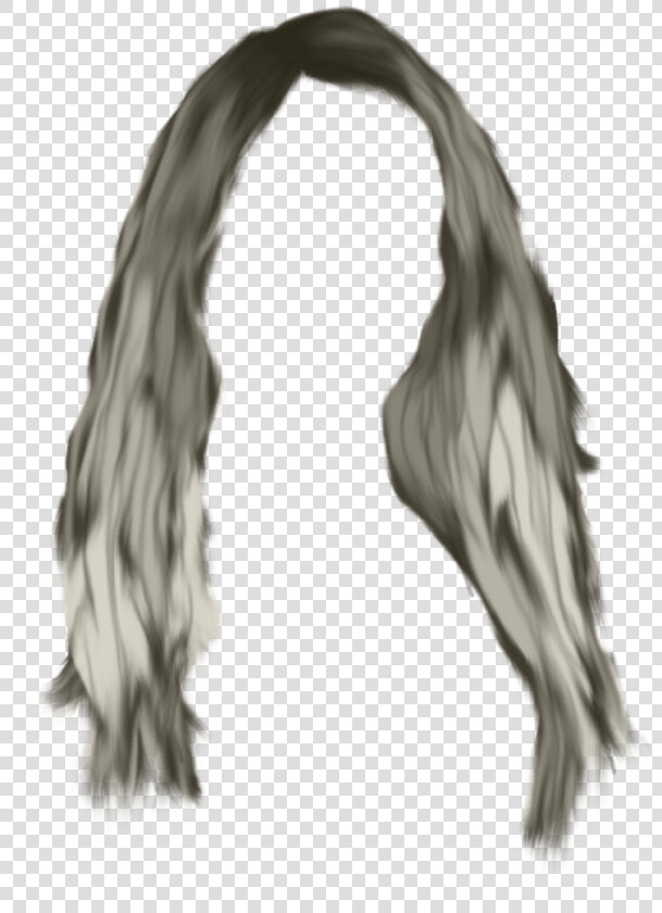 Hair Wig Png   Long Grey Hair Png  Transparent PngTransparent PNG