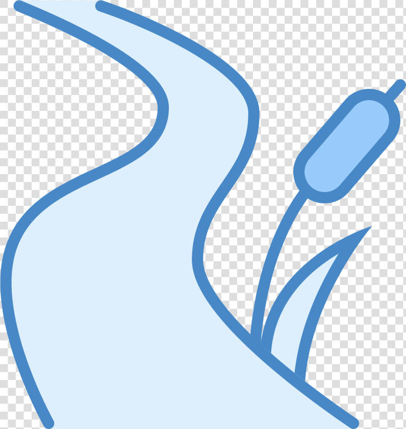 A Winding Creek Next To A Tuft Of Tall Grass And A  HD Png DownloadTransparent PNG