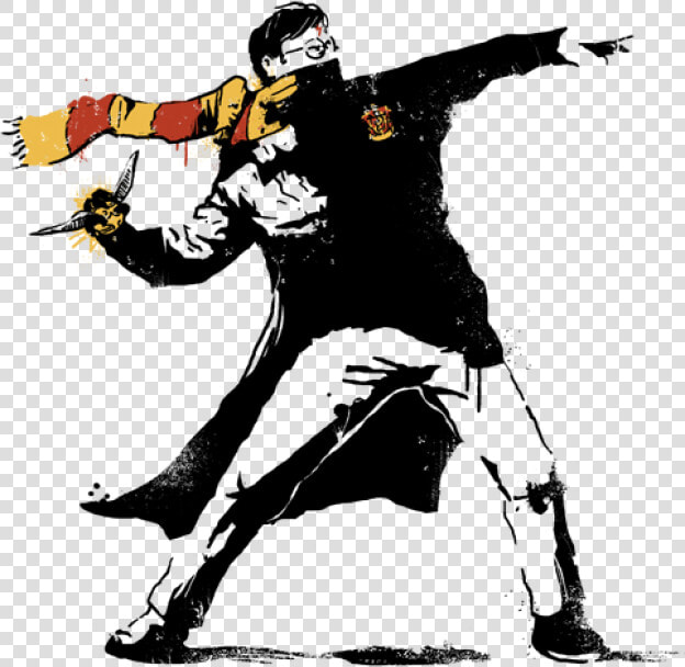  banksy  streetart  graffiti  man  people  painting   Harry Potter Banksy  HD Png DownloadTransparent PNG