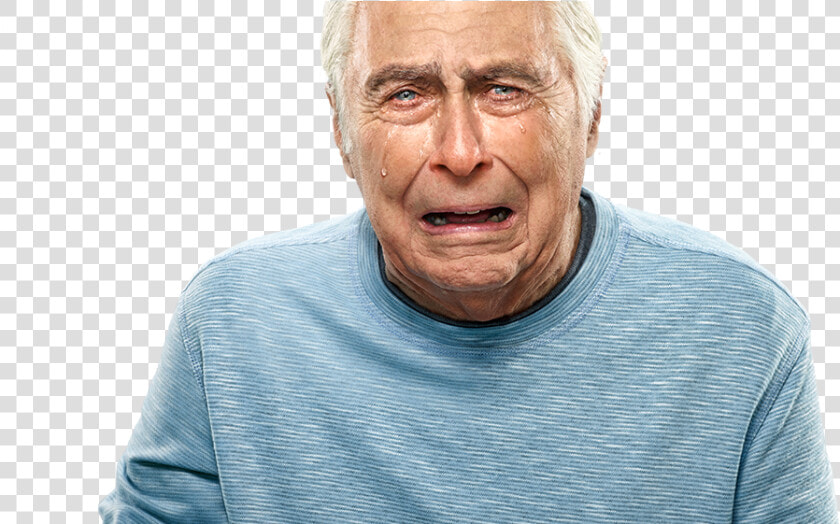 Crying Male Patient With Pseudobulbar Affect   Old Man Crying Transparent  HD Png DownloadTransparent PNG