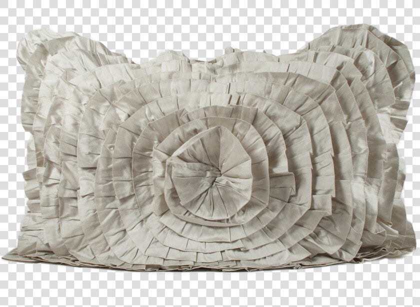 Ruffled Taffeta   Pearl   Cushion  HD Png DownloadTransparent PNG