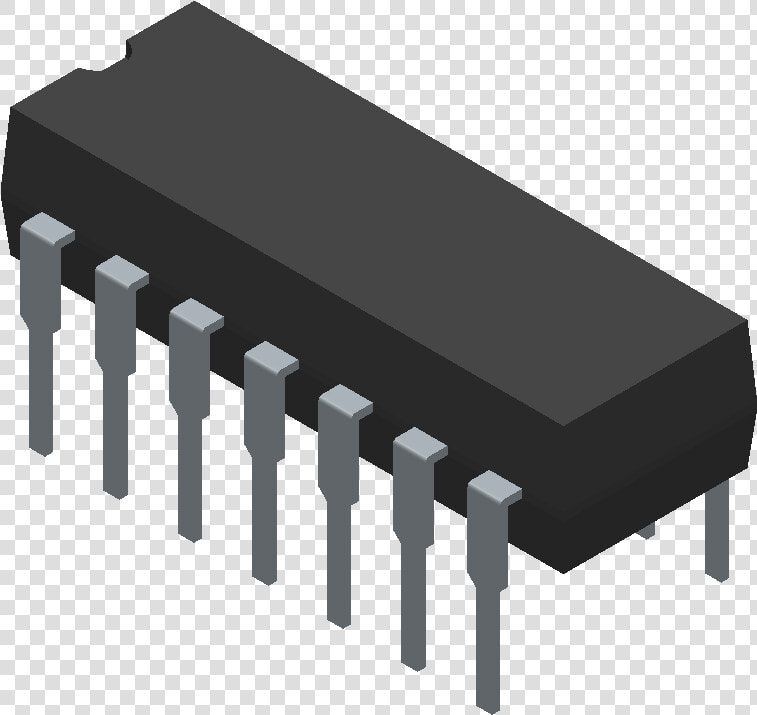 Pic16f506 I p   Microchip   3d Model   Dual In Line   Dual Inline Package Dip Png  Transparent PngTransparent PNG
