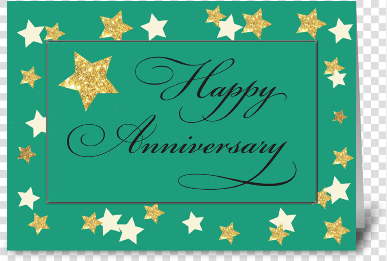 Employee Anniversary Green Gold Effect Greeting Card   Employee Work Anniversary Gift  HD Png DownloadTransparent PNG