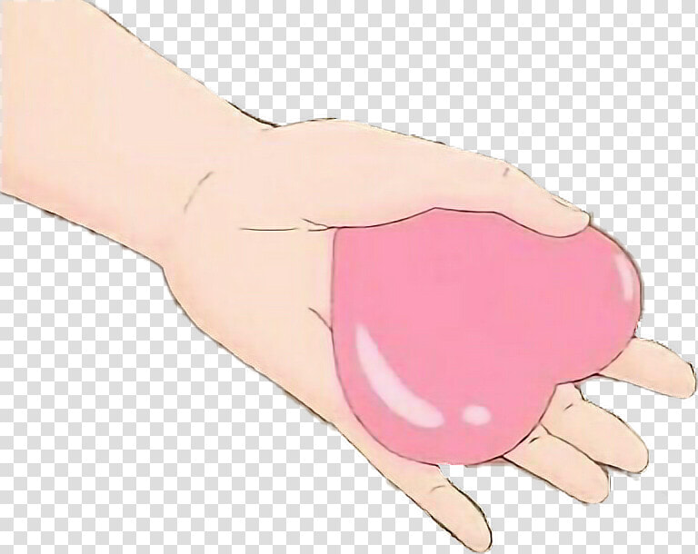  anime  hand  kokoro  love  heart  sticker127   Anime Heart In Hand  HD Png DownloadTransparent PNG