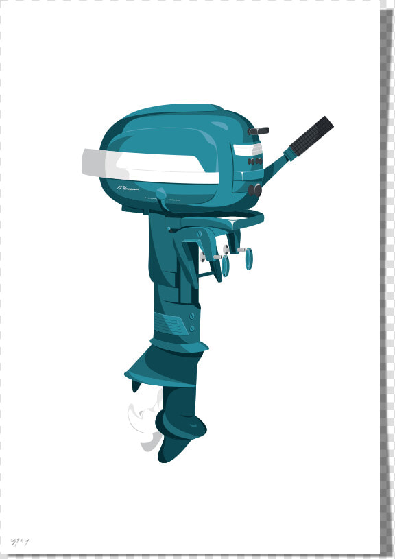 Outboard Motor Art Print With Optional Frame   Art  HD Png DownloadTransparent PNG