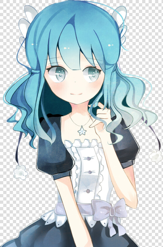 Blue Hair Anime Girl Render   Png Download   Anime Girl Png Blue  Transparent PngTransparent PNG