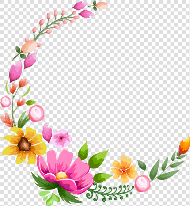  bloom  pink  frame  flower  border  flowers  white   Flower Transparent Border Stickers  HD Png DownloadTransparent PNG