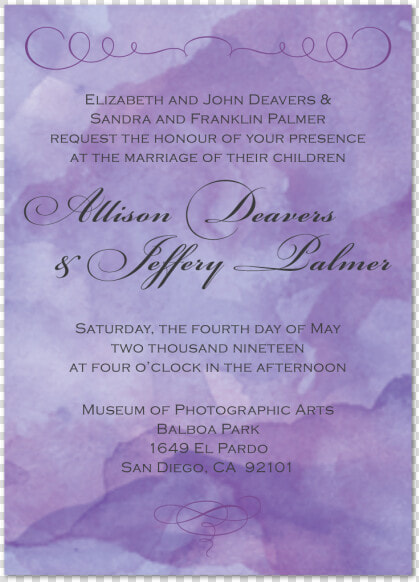 Lavender Love Wedding Invitation data caption   Paper  HD Png DownloadTransparent PNG