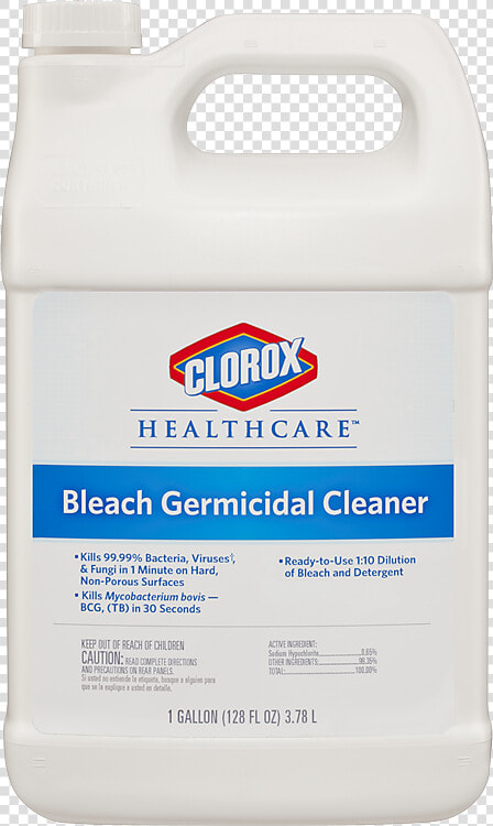 Clorox Healthcare Bleach Germicidal Cleaner   Clorox Healthcare Bleach Germicidal Wipes Label  HD Png DownloadTransparent PNG