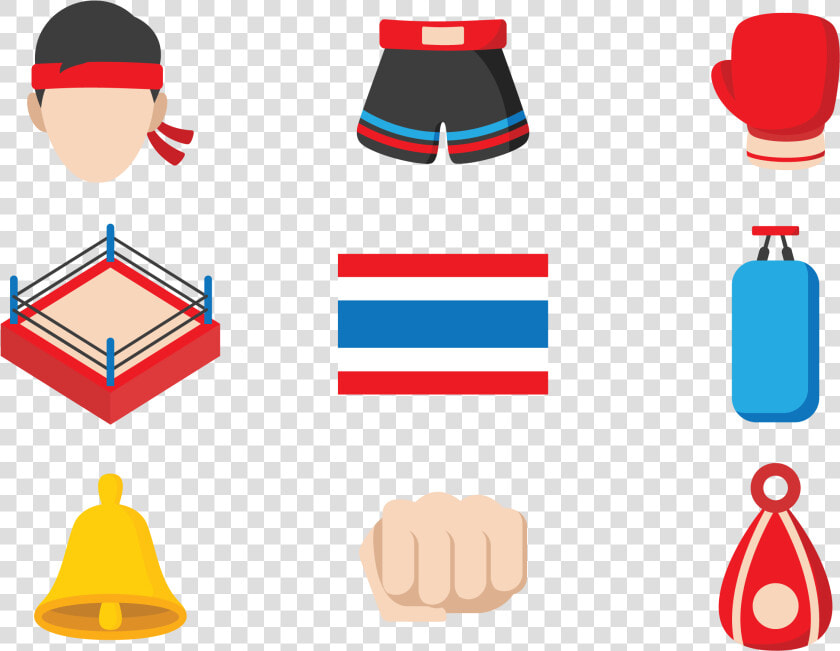 Muay Thai Icons Vector   Vector Muay Thai Png  Transparent PngTransparent PNG