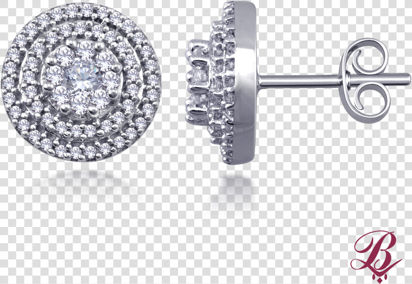 Double Halo Stud Cluster Earrings   Earrings  HD Png DownloadTransparent PNG