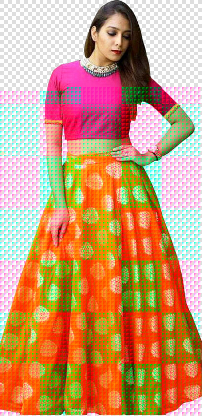 Crop Top Png Transparent Image   Crop Top Banarasi Lehenga  Png DownloadTransparent PNG