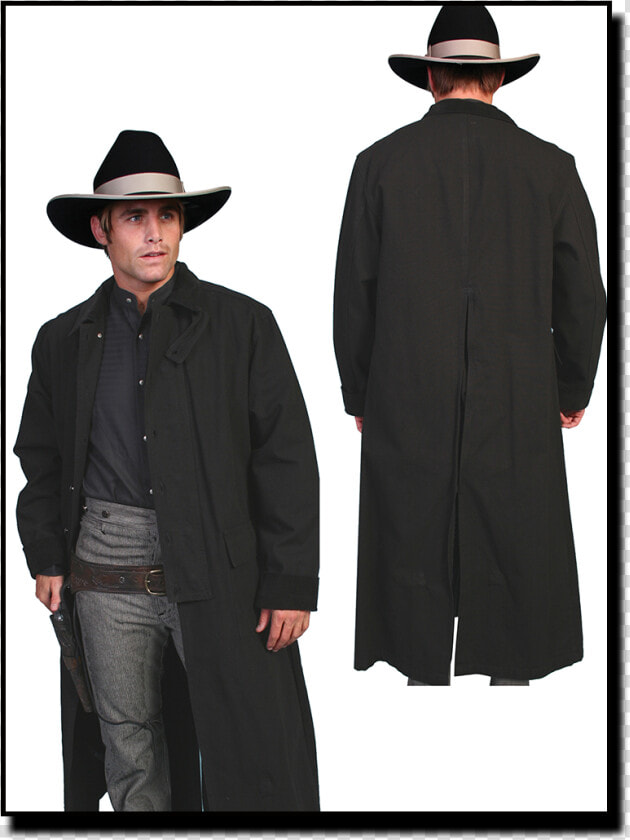 Black Duster Jacket Mens  HD Png DownloadTransparent PNG