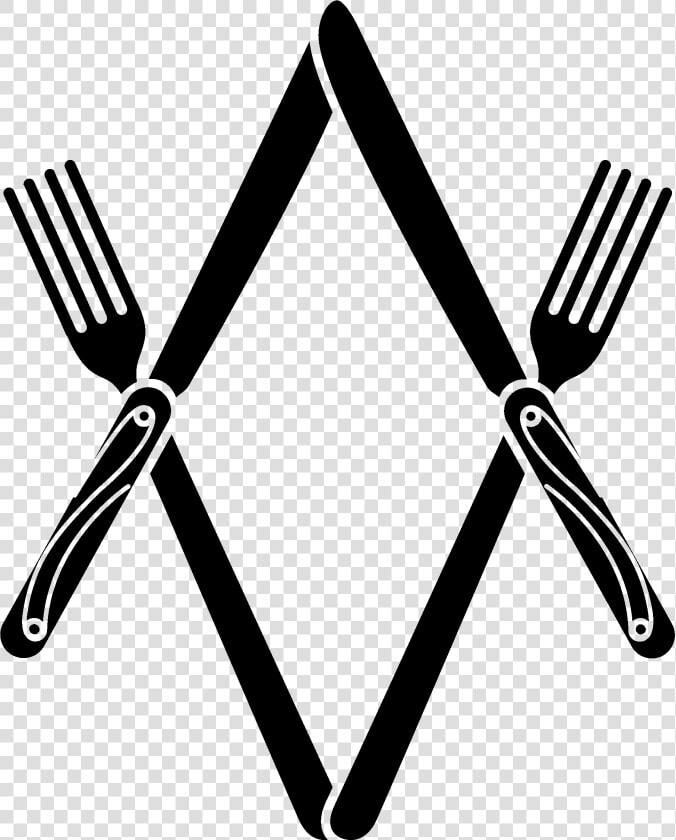 Masonic Bib Clip   Napkin Holder   Masonic Fork And Knife  HD Png DownloadTransparent PNG