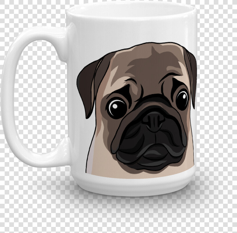 Pug Face Coffee Mug   Pug  HD Png DownloadTransparent PNG