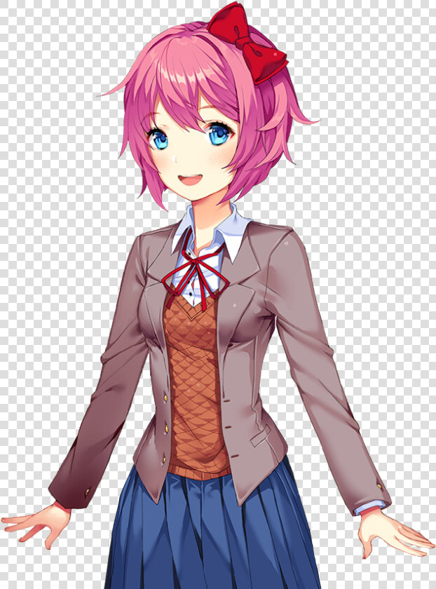Edited Media edited Media  She S Going Super Saiyan   Doki Doki Literature Club Sayori  HD Png DownloadTransparent PNG