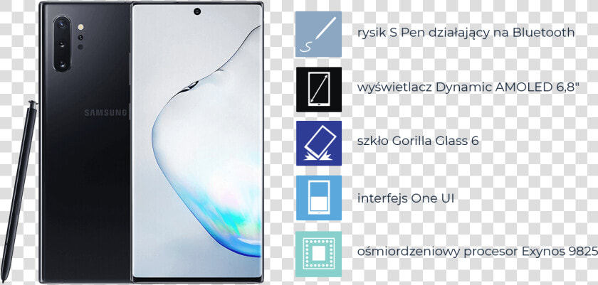 Samsung Galaxy Note 10 Plus Czarny 256 12gb Nfc Eu   Samsung Galaxy Note 10 Plus  HD Png DownloadTransparent PNG