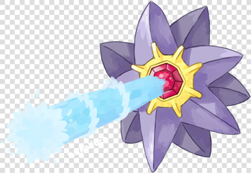 Transparent Starmie Png   Starmie Pokemon Uses Hydro Pump  Png DownloadTransparent PNG